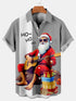 Men's Christmas Funny Graphic Short Sleeve Hawaiian Shirt